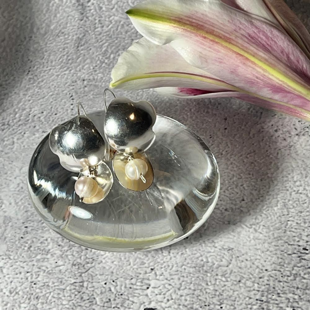 Petal Drop Pearl Earrings