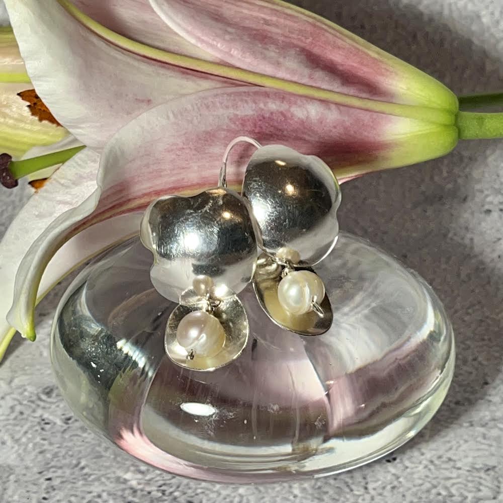 Petal Drop Pearl Earrings